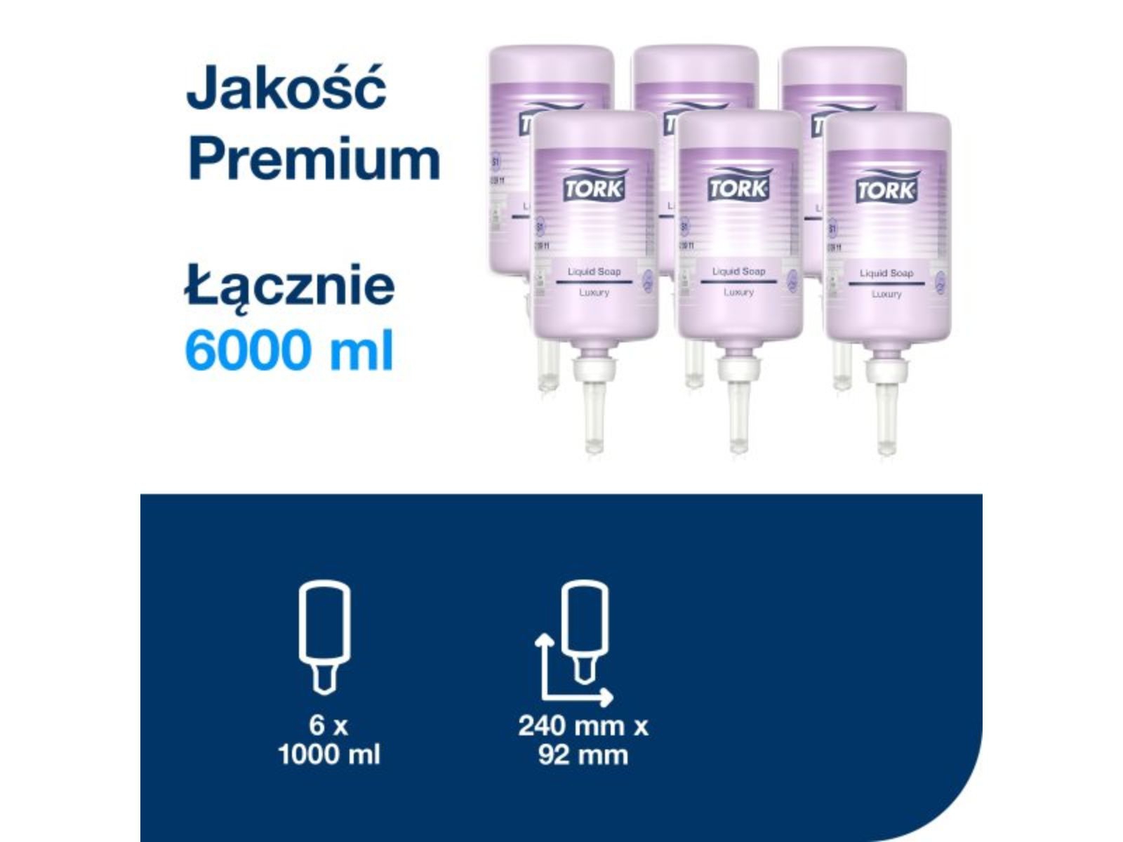 Mydło TORK 420911 S1 Luksusowe Soft Karton 6x 1l